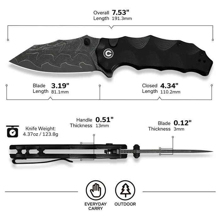 CIVIVI Natterjack Damascus 