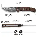 CIVIVI Noctis Guibourtia Wood - Damascus 