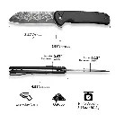 CIVIVI Chevalier II Aluminum - Damascus 