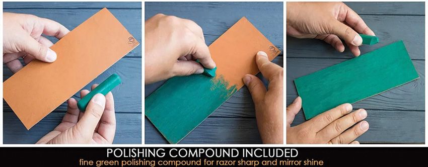BEAVERCRAFT Leather Strop with Compound 