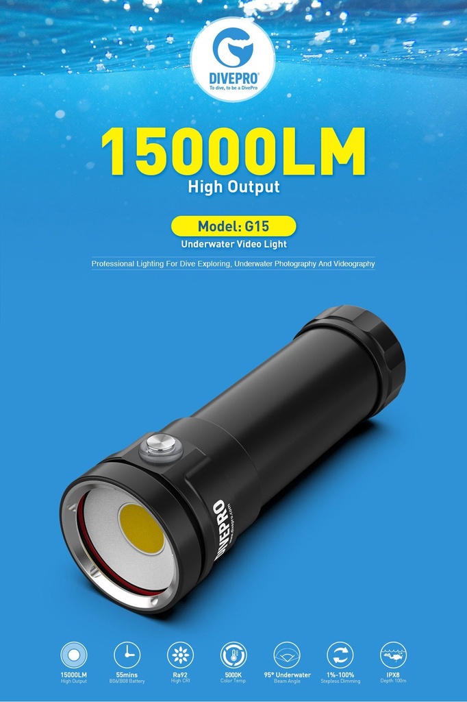 Divepro G15 15000Lumens