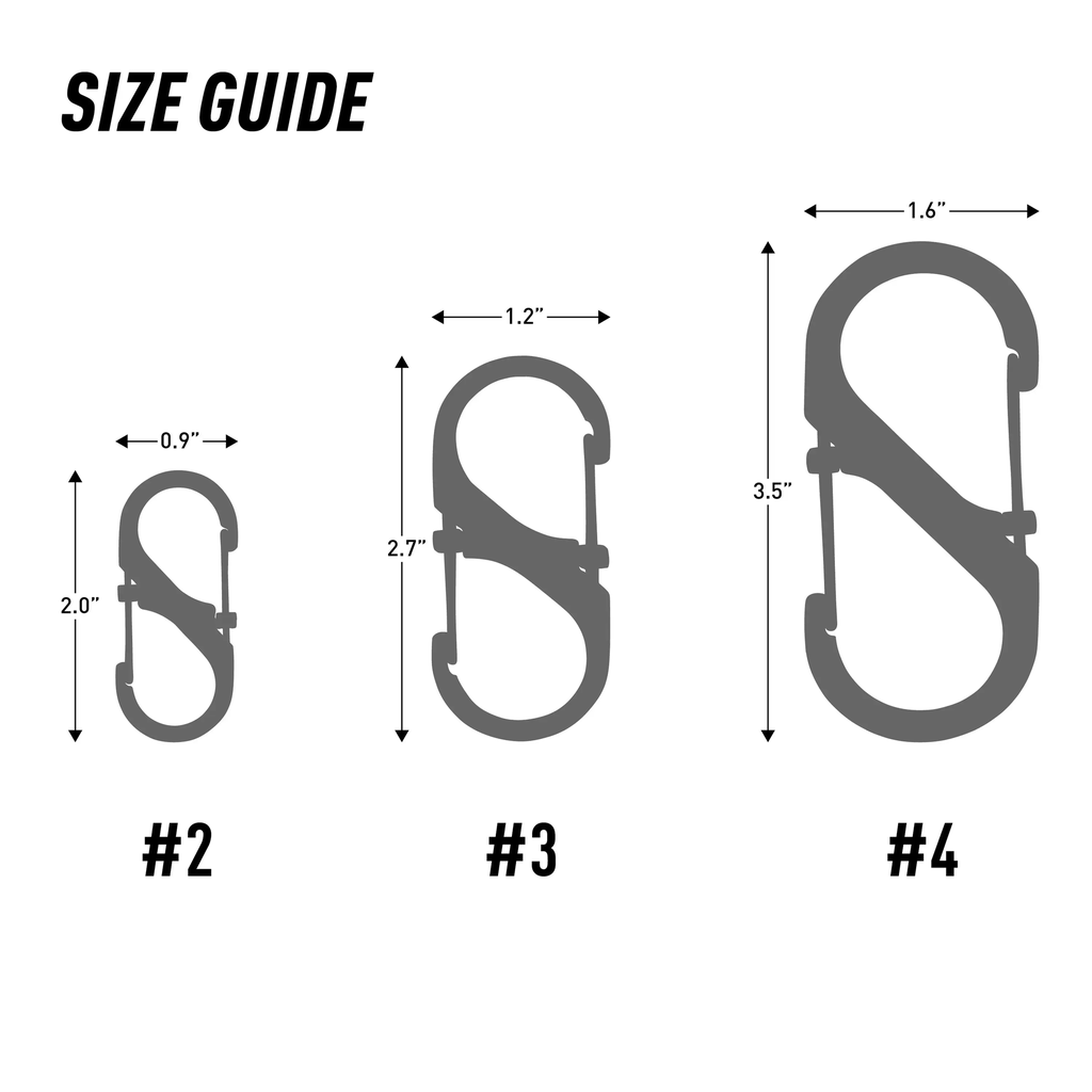Nite Ize S-BINER SLIDELOCK ALUMINUM Combo 3 Pack Assorted