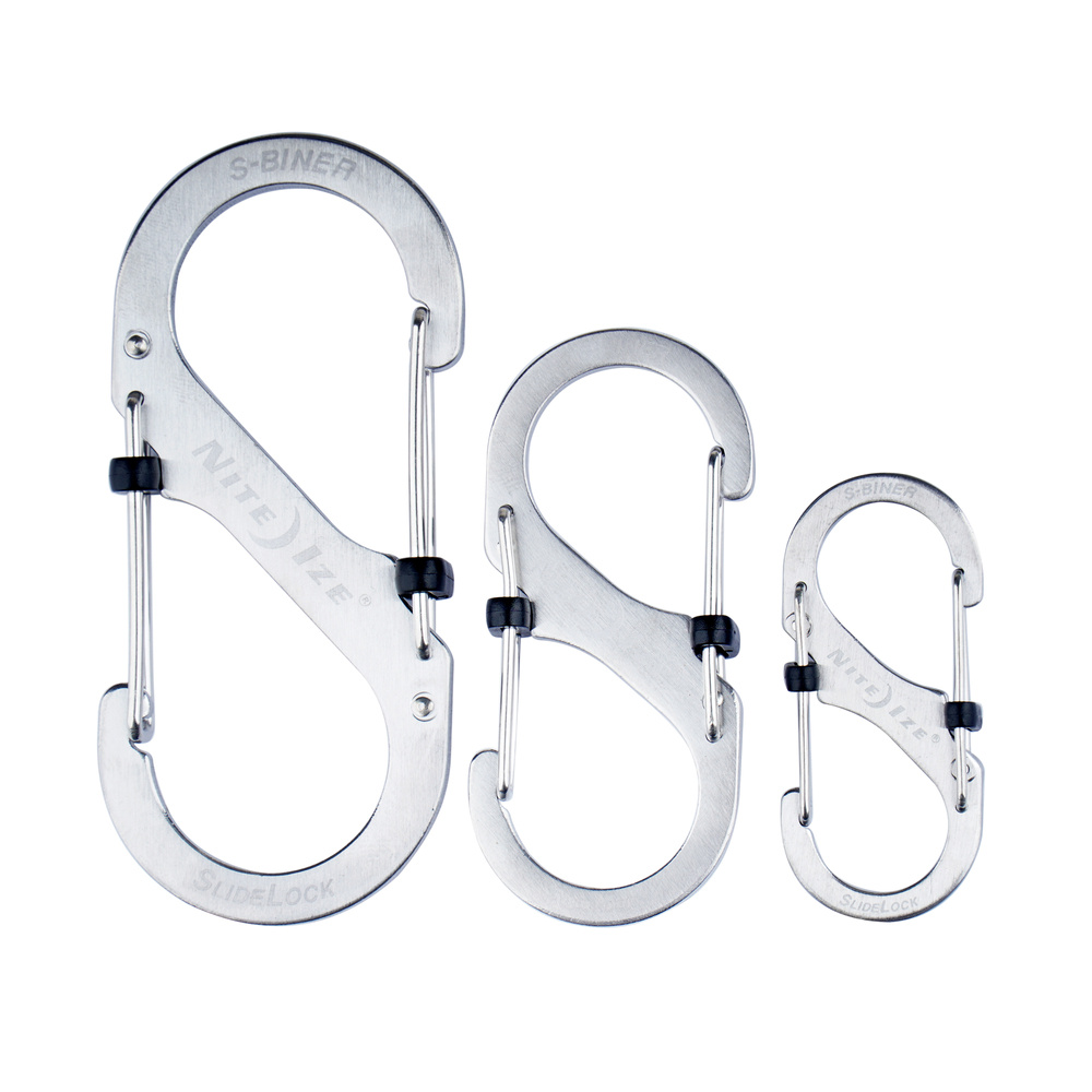 Nite Ize S-Biner SlideLock Set #2, #3, #4 - Stainless Steel