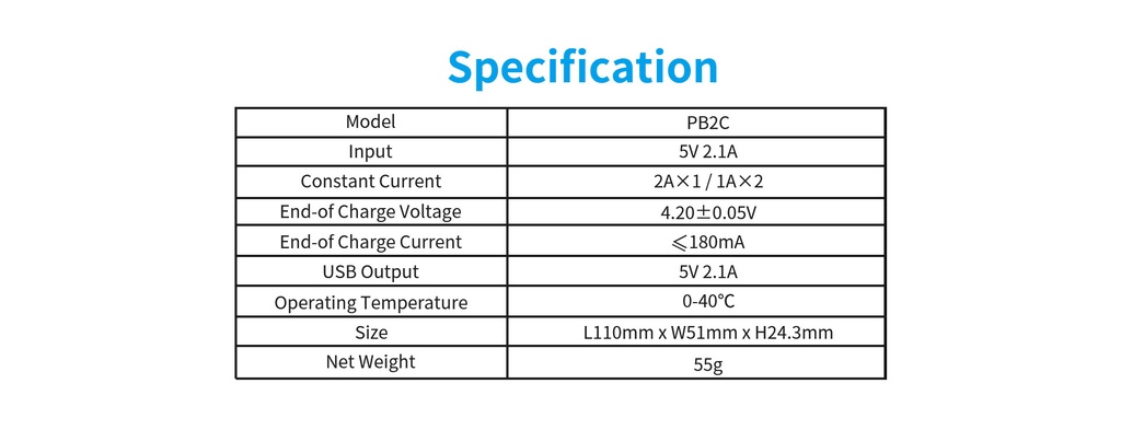 XTAR PB2C Charger