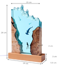 Resin LED Light Set Sea Shark Hammerhead Large