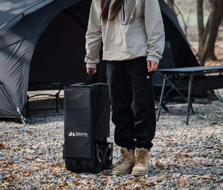 Shine trip Camping Trolley Black Wide Wheels 