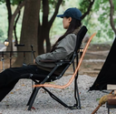 Shine trip comfortable folding chair - Black