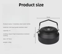 Wellhike Stainless Steel Kettle 1.0L - Black