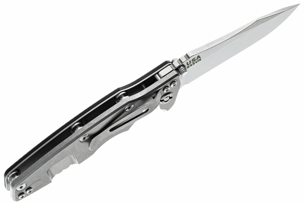 Hinderer Eklipse Spear Point S45VN - Stonewashed Titanium & Blade - Black G- 10