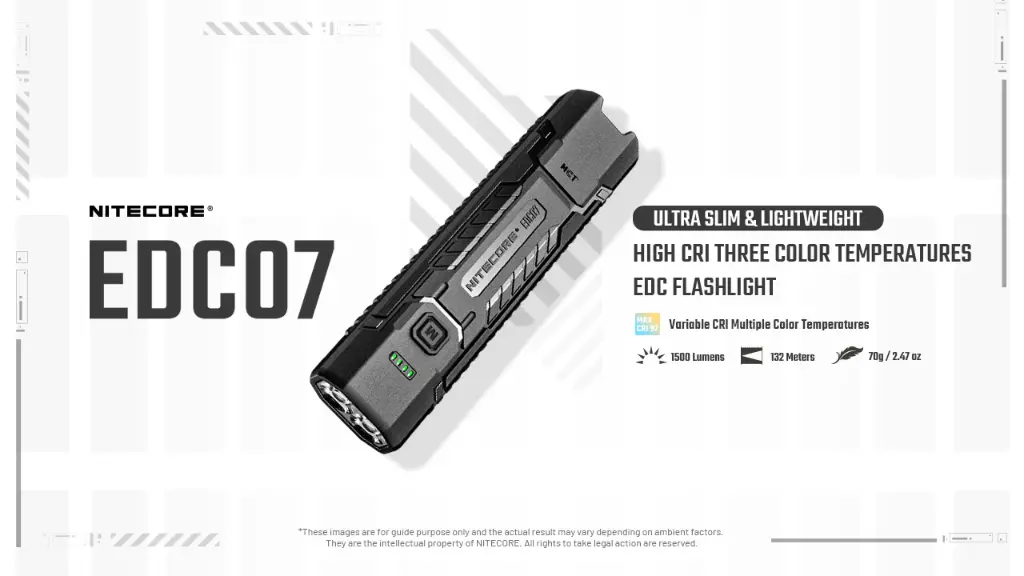 Nitecore Flashlight EDC07 - Black