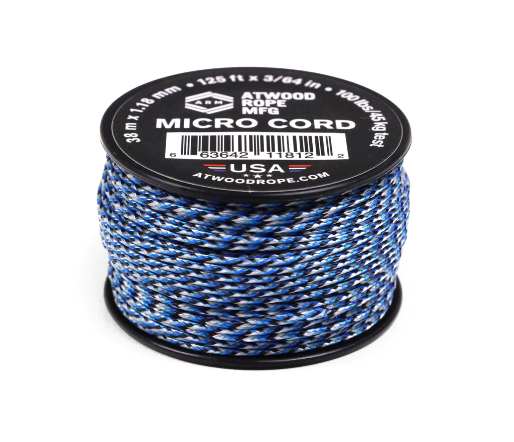 Atwood Rope MFG Micro Cord 125ft Blue Snake
