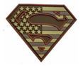 Tsno  Superman Shield PVC Patch Coyote Tan 