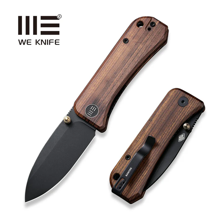 WE KNIFE Banter Thumb Stud Knife Wood Handle
