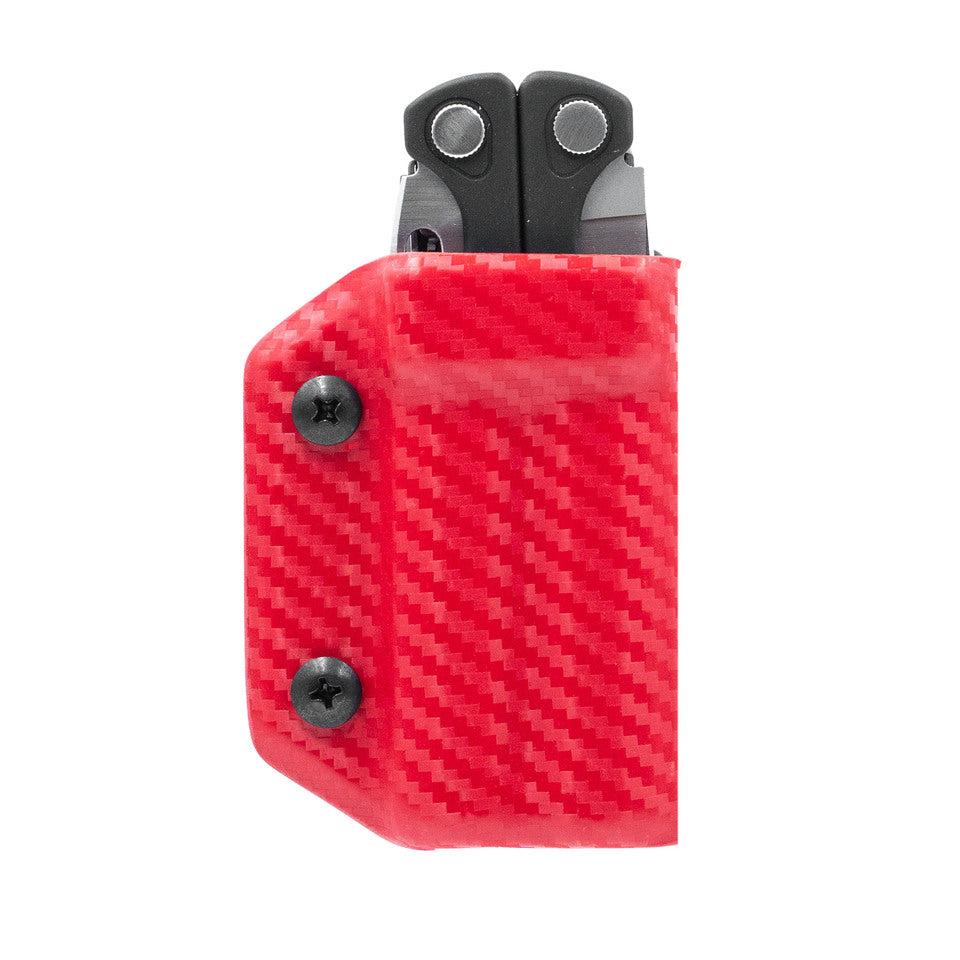 Clip & Carry Leatherman Kydex Sheath for the Charge & Charge + - CF Red
