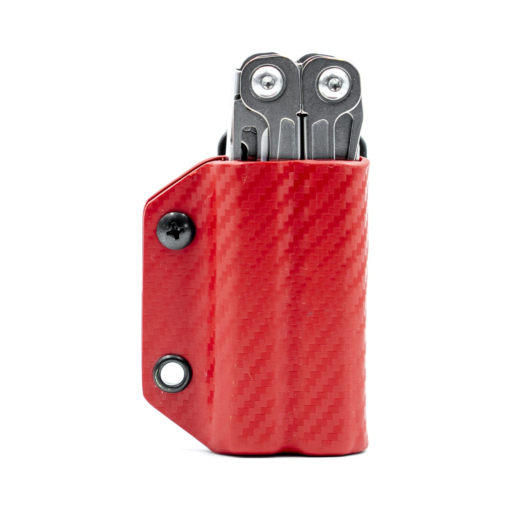 Clip & Carry Leatherman Kydex sheath for the Wingman/Sidekick/Rebar/Rev - CF RED