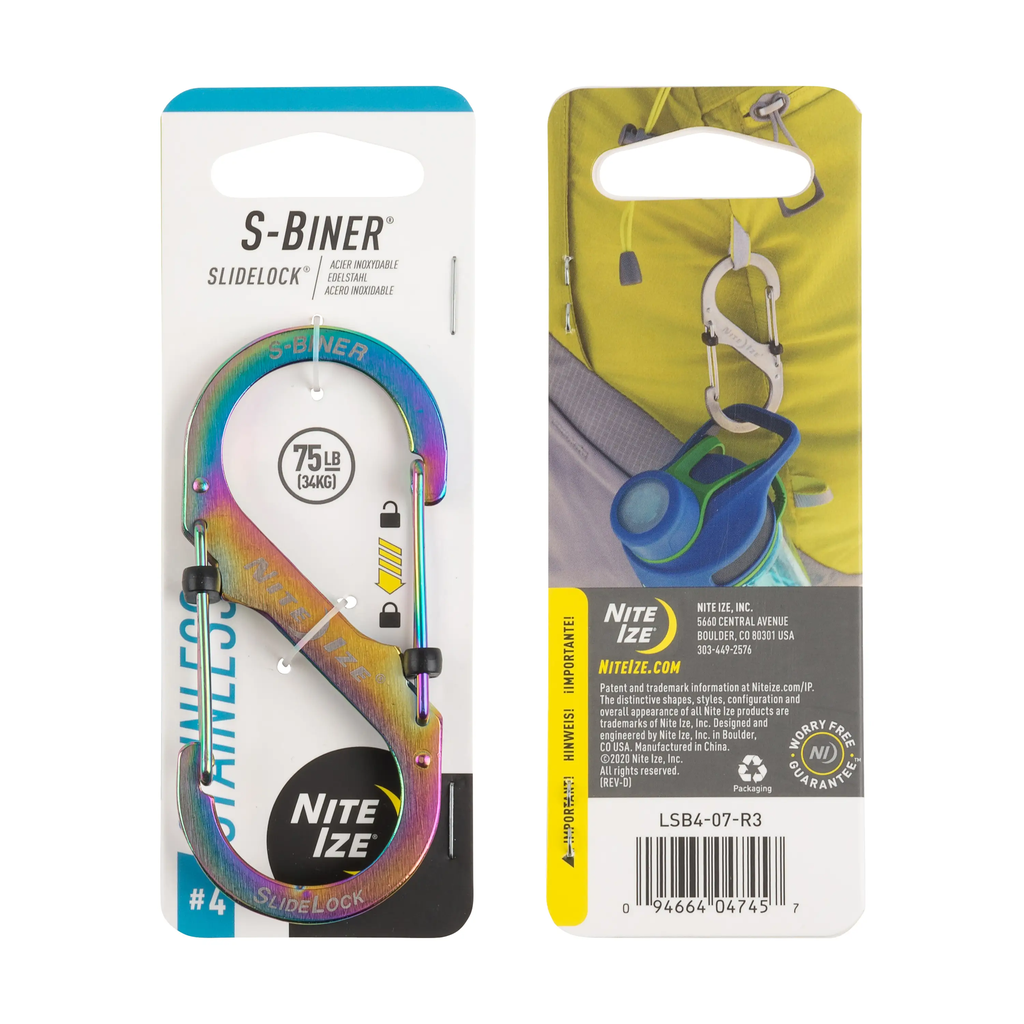 Nite Ize S-Biner® SlideLock® Stainless Steel #4 Spectrum