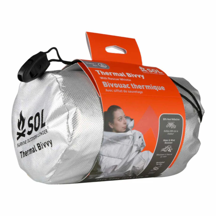 SOL Thermal Bivvy with Rescue Whistle 