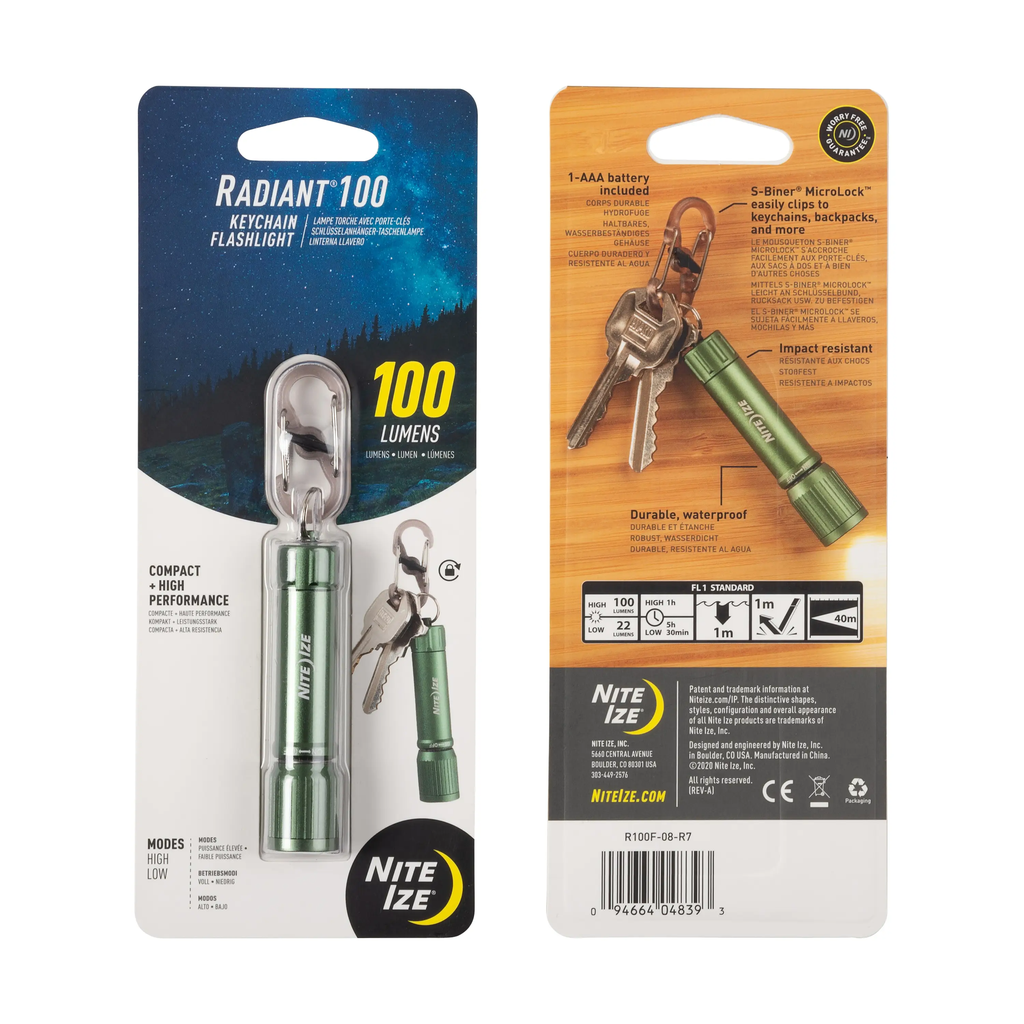 Nite Ize Radiant 100 Keychain Flashlight (Olive)