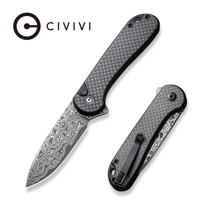 CIVIVI Elementum II Carbon Fiber - Damascus 