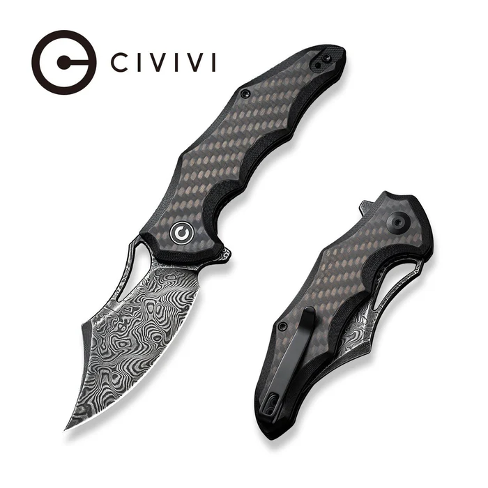 CIVIVI Chiro Carbon Fiber - Damascus 