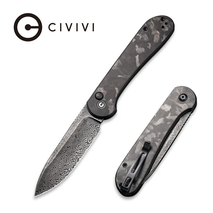 CIVIVI Elementum Carbon Fiber - Damascus 