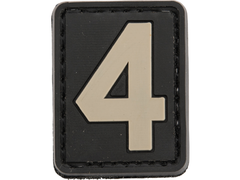 Tsno Number 4 PVC Patch Gray