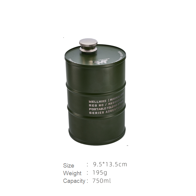 Wellhike Camping Flask 0.750 ML - OD Green